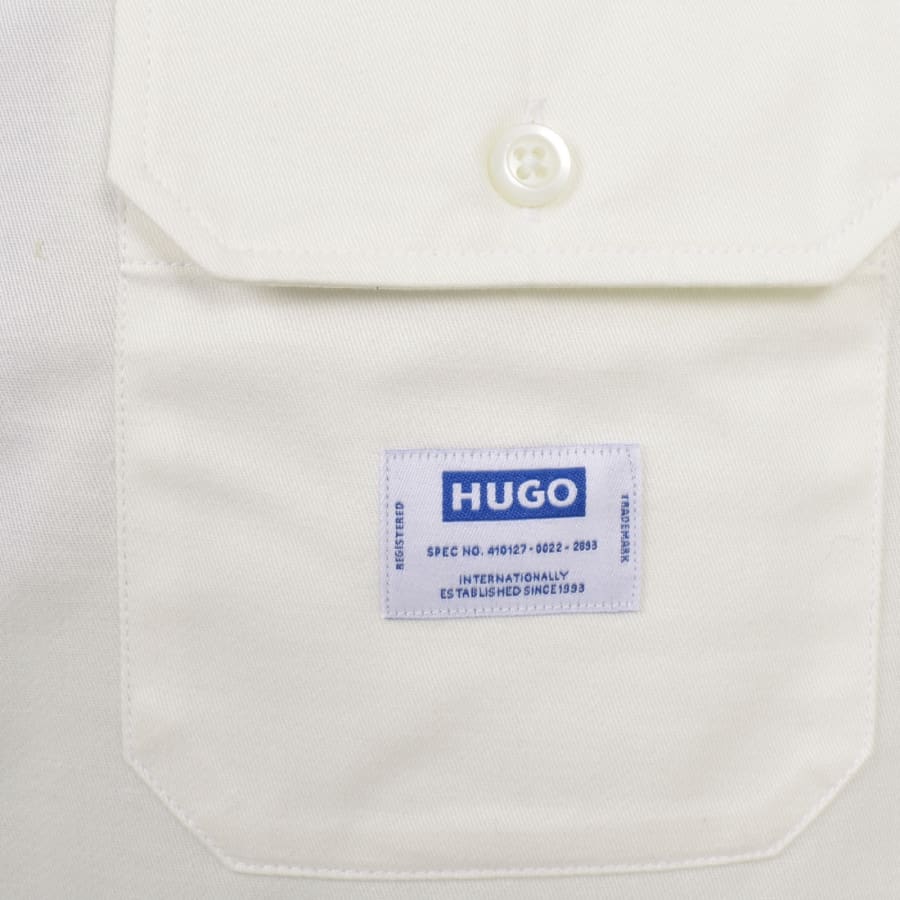 Image number 3 for HUGO Blue Ekynone Long Sleeve Shirt White