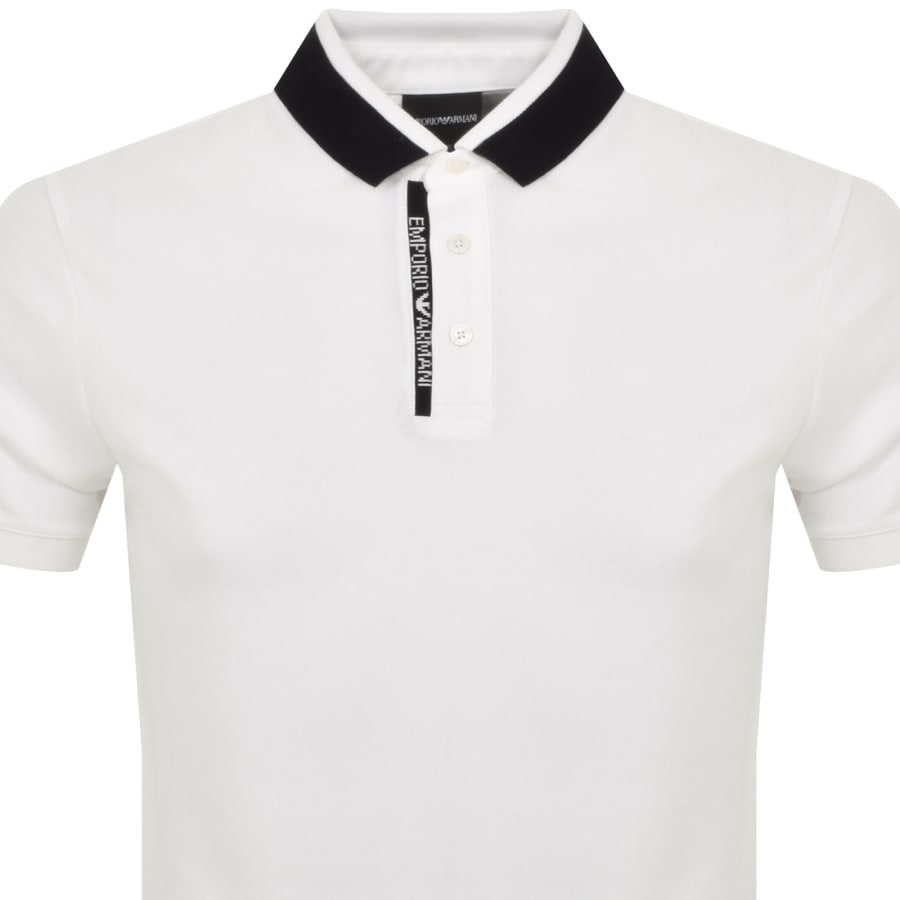 Emporio Armani Short Sleeved Polo T Shirt White