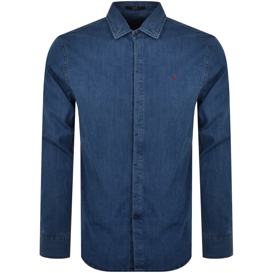 Image number 1 for Replay Long Sleeved Shirt Blue