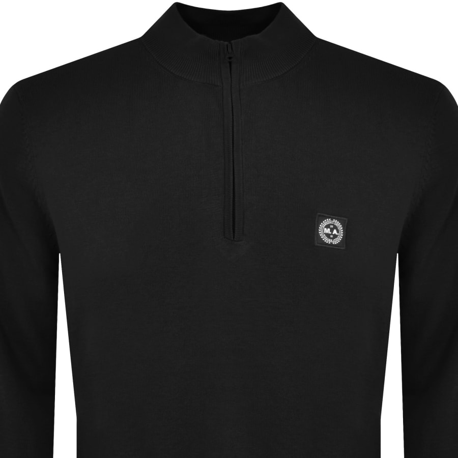 Image number 2 for Marshall Artist Siren Quarter Zip Jumper Black