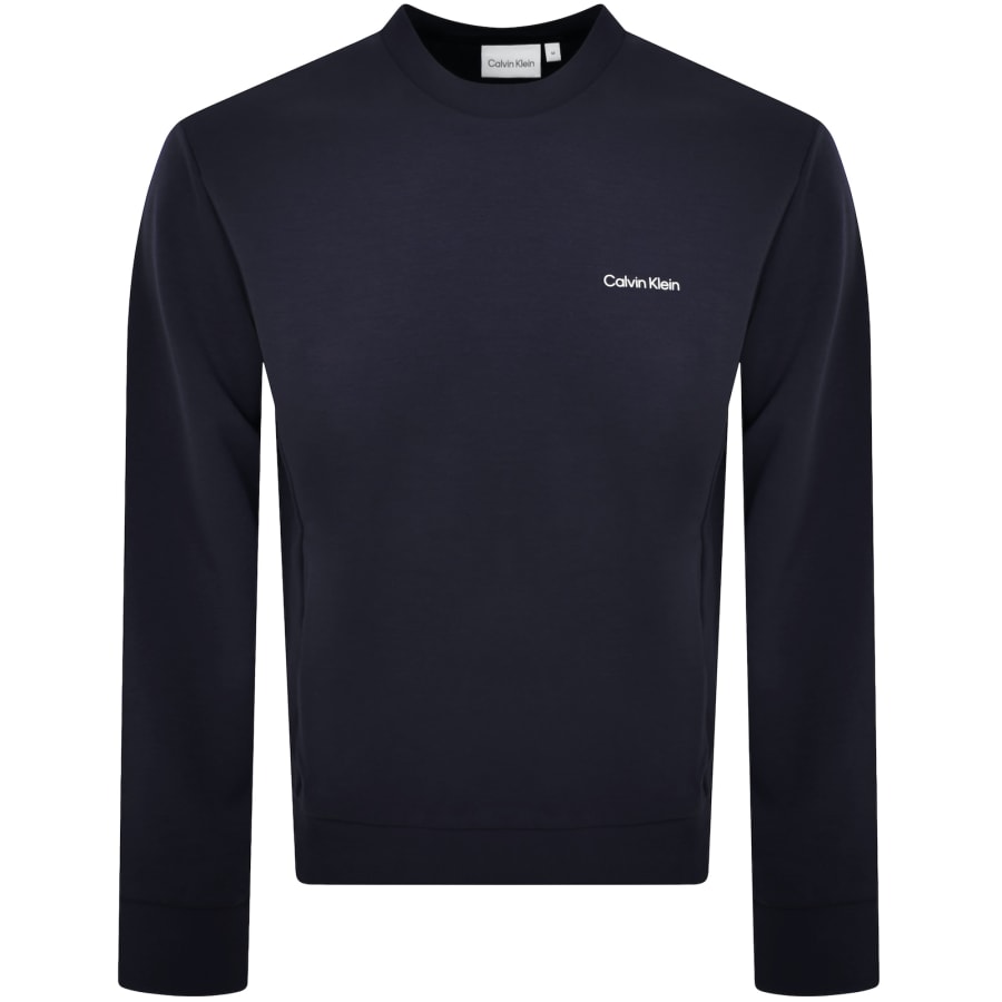 Calvin Klein Micro Logo Repreve Sweatshirt Navy Mainline Menswear Denmark
