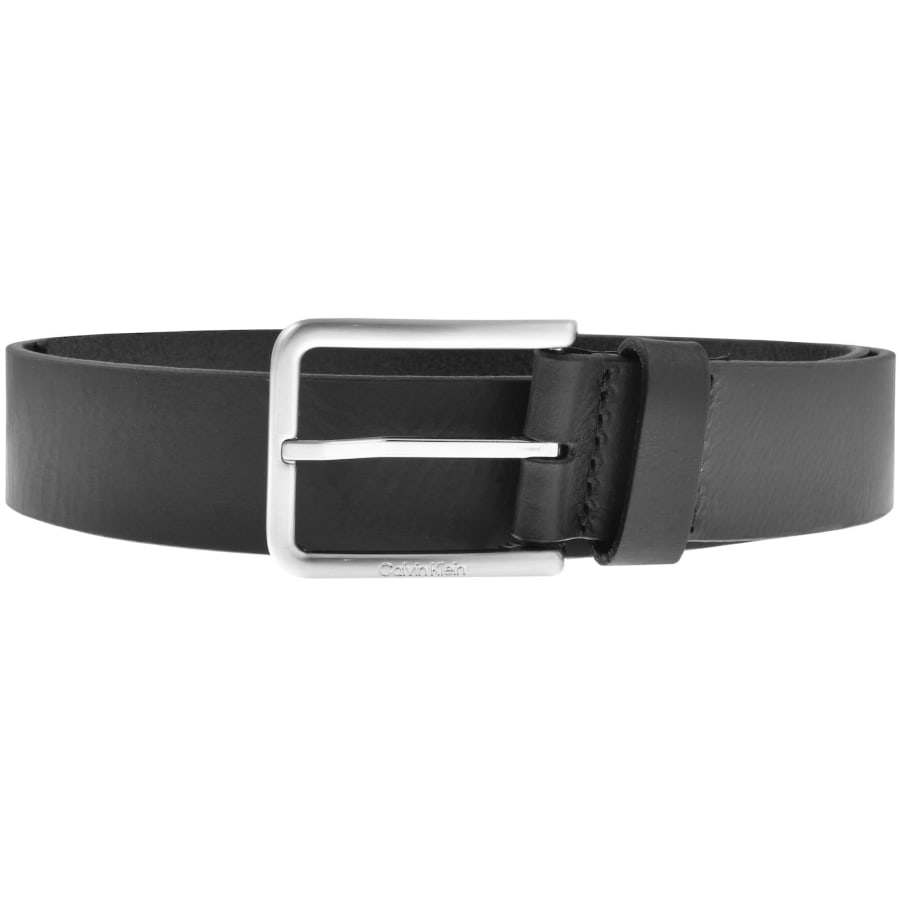 Calvin Klein Warmth Oiled Grain Leather Belt Black Mainline Menswear