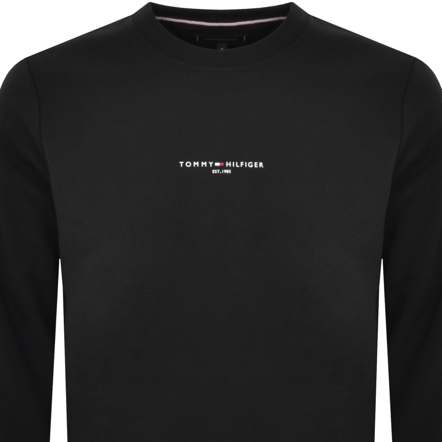Tommy Hilfiger Logo Tipped Sweatshirt BlackTommy Hilfiger Logo Tipped Sweatshirt Black Male Medium