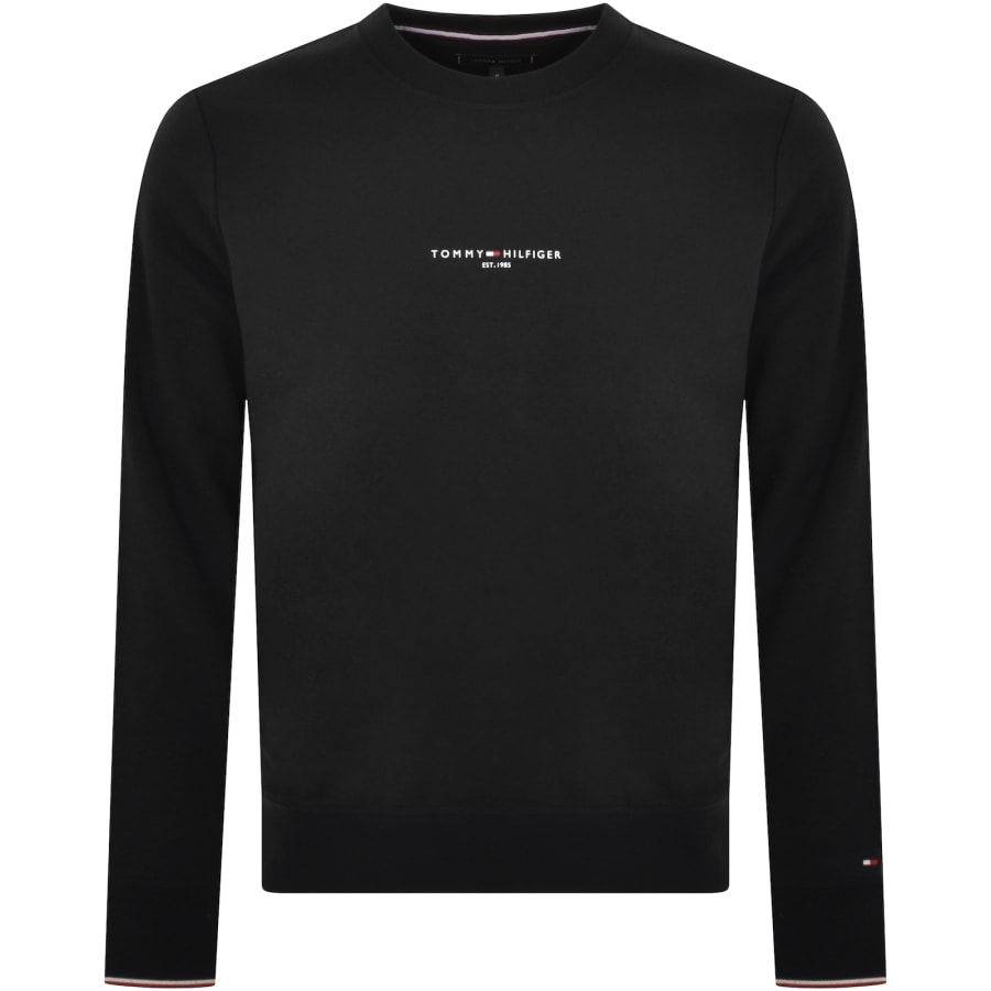 Tommy hilfiger black sweatshirt mens online
