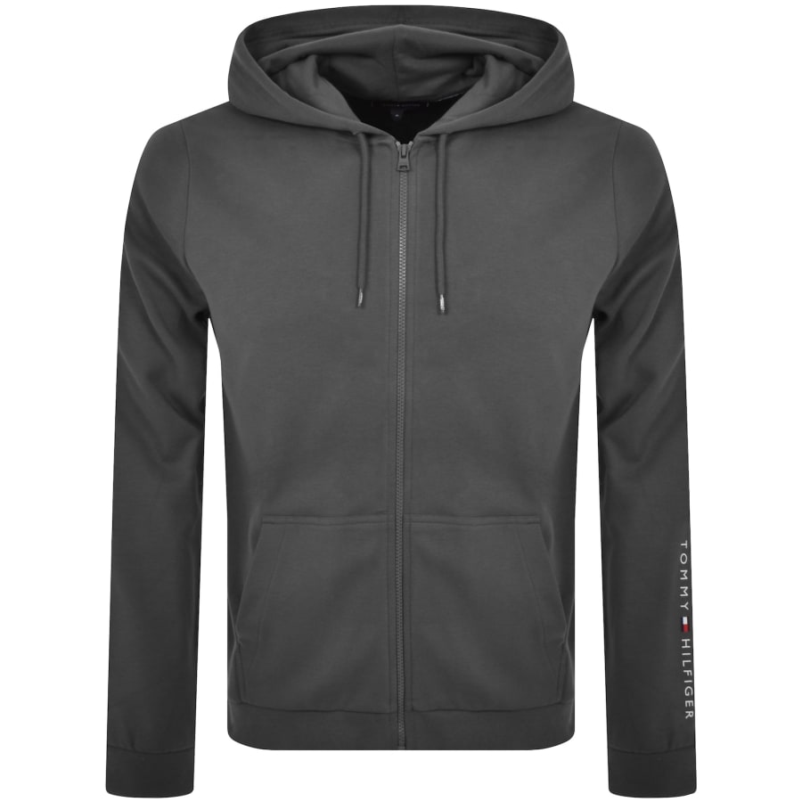 Tommy Hilfiger Um0um03347 Full Zip Sweatshirt Grey L Man