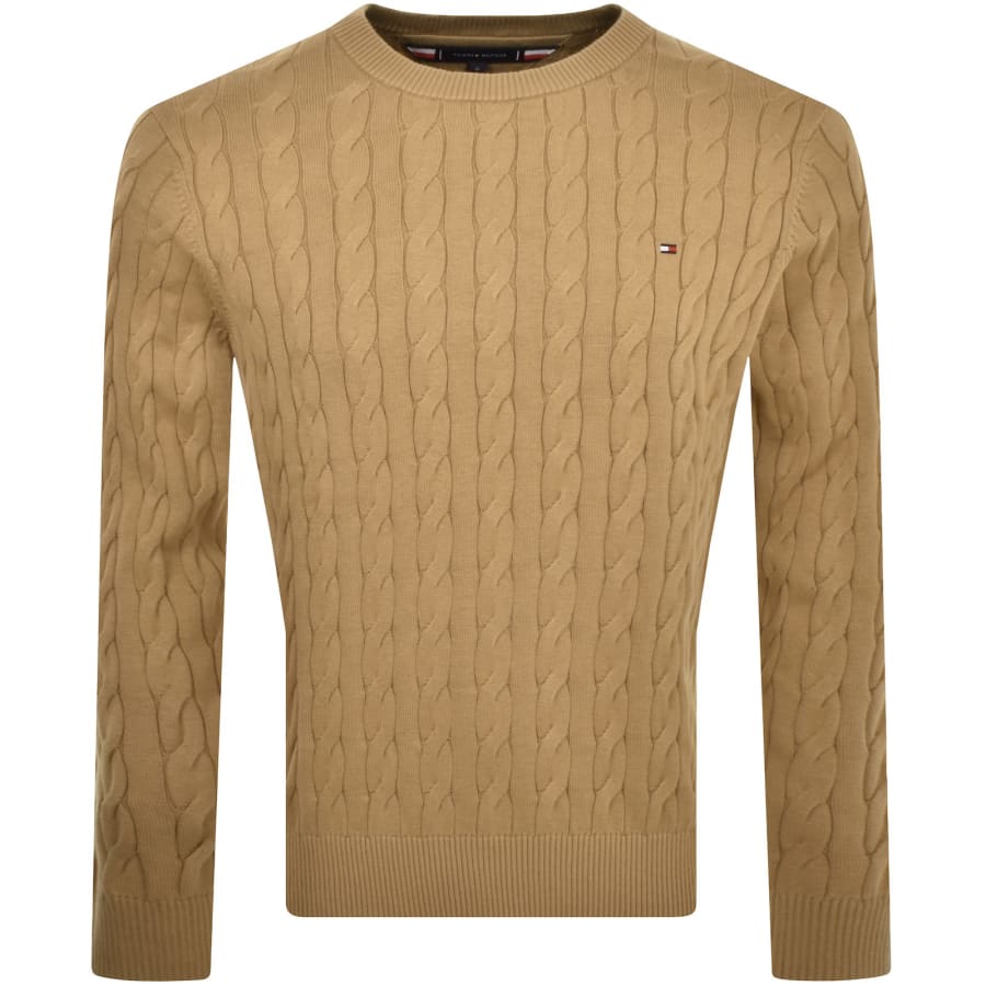 Tommy Hilfiger Cable Knit Crew Neck Jumper Men Blue S