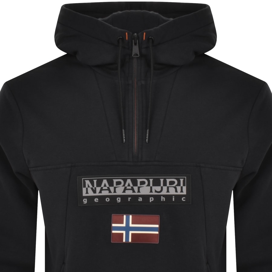 Black napapijri hoodie cheap