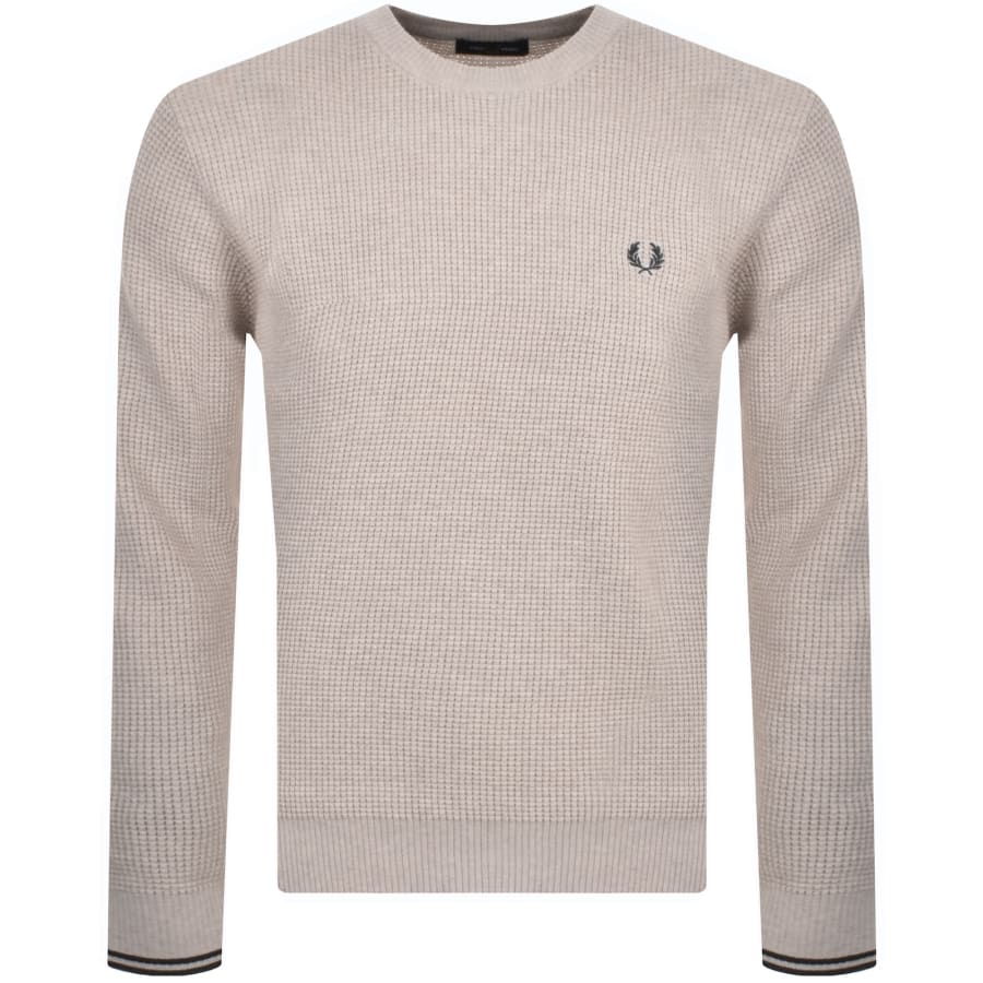 Fred perry waffle crew neck jumper 2025