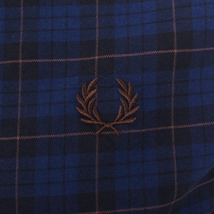 Image number 3 for Fred Perry Oxford Long Sleeve Shirt Navy