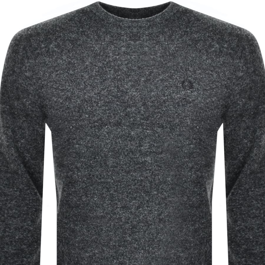 Image number 2 for Fred Perry Boucle Knit Jumper Navy