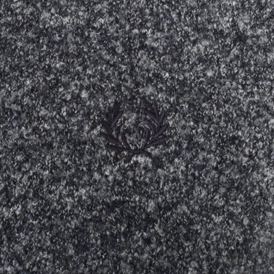 Image number 3 for Fred Perry Boucle Knit Jumper Navy