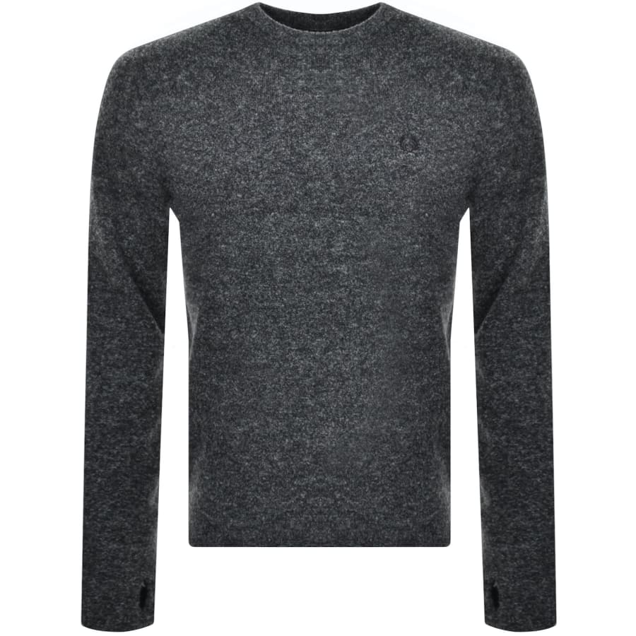 Image number 1 for Fred Perry Boucle Knit Jumper Navy
