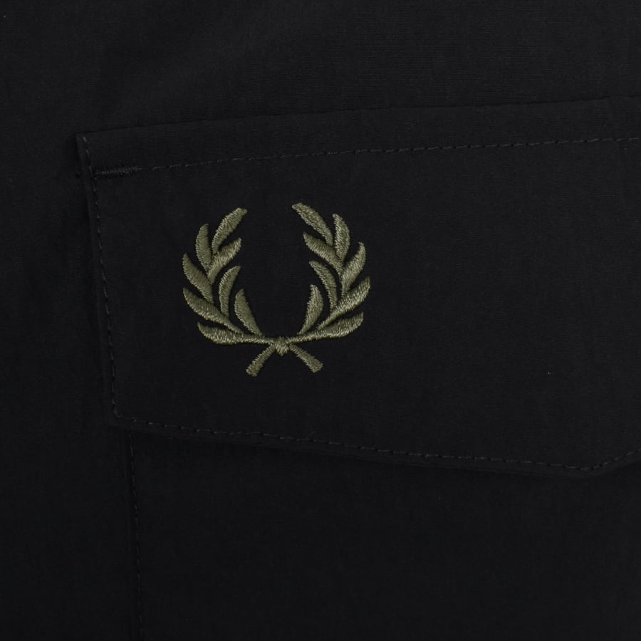 Image number 3 for Fred Perry Zip Pocket Overshirt Black