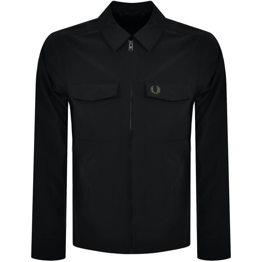 Fred Perry Zip Pocket Overshirt BlackFred Perry Zip Pocket Overshirt Black Male XX Large