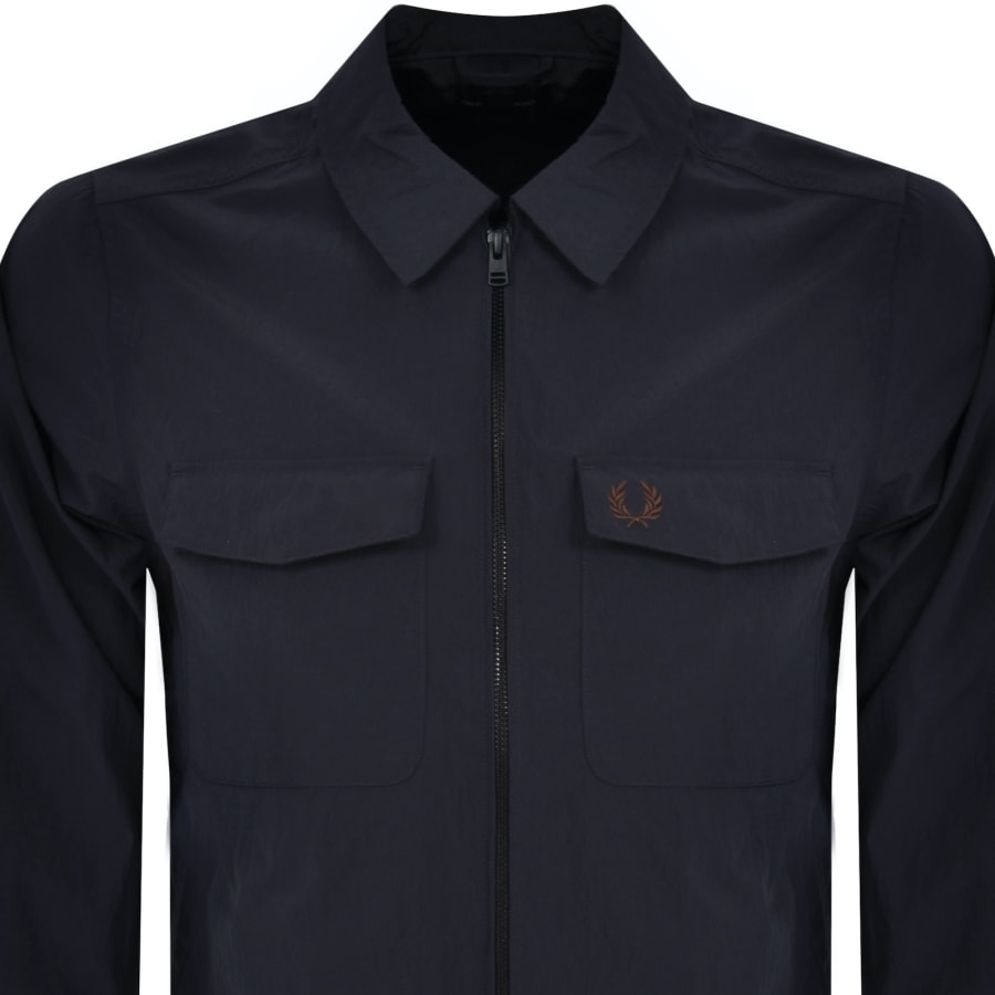 Fred Perry Zip Pocket Overshirt Navy | Mainline Menswear us