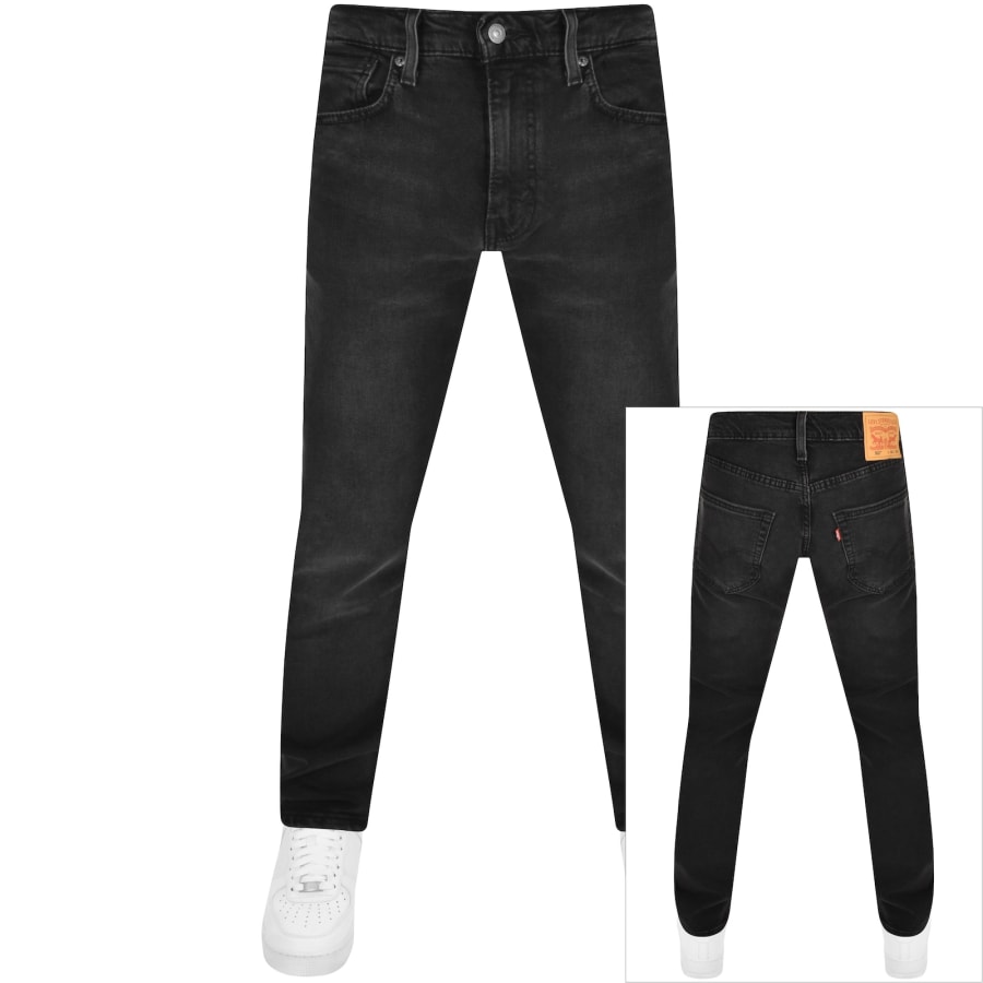 Levis 502 Tapered Jeans Black Mainline Menswear