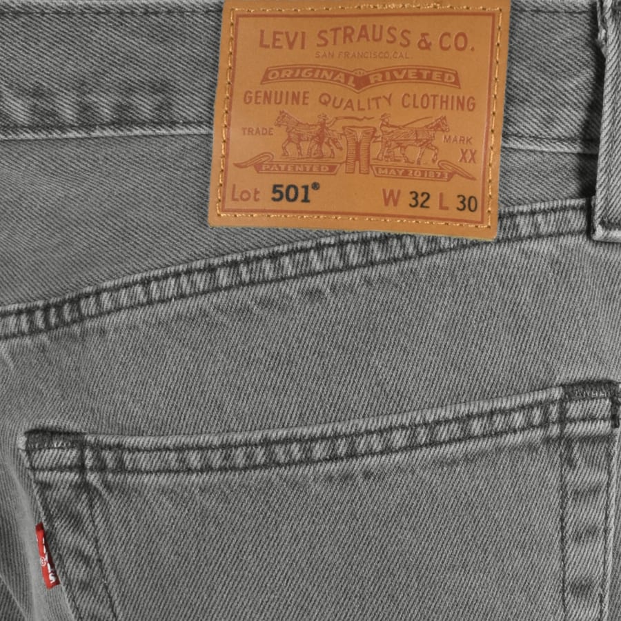 Levis 501 Original Fit Jeans Grey | Mainline Menswear