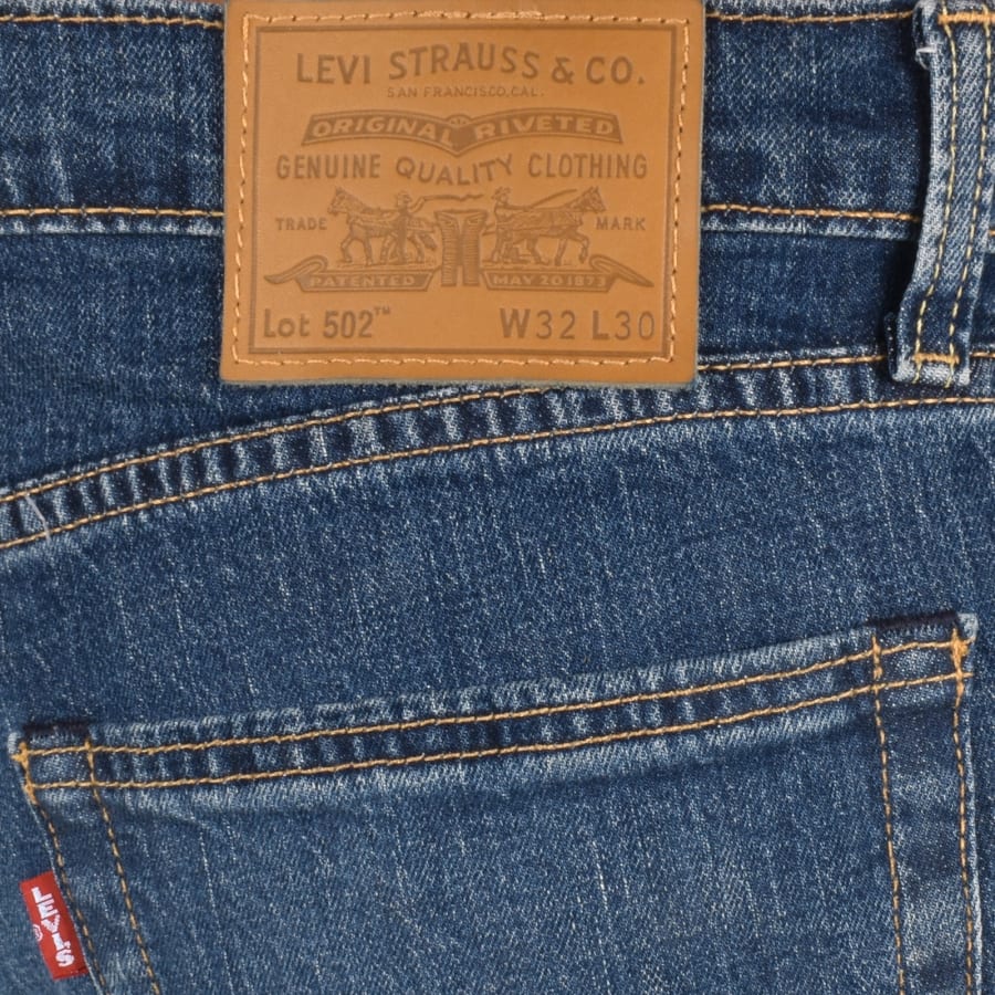 Levis 502 Tapered Jeans Mid Wash Blue Mainline Menswear Denmark