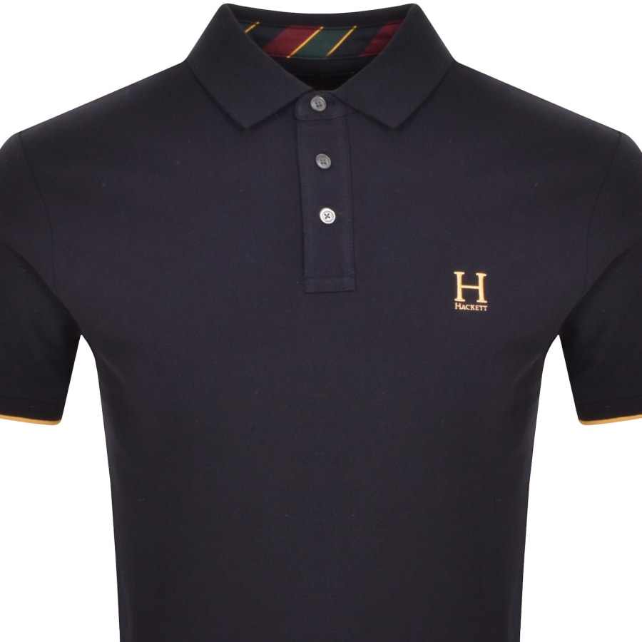 Hackett Heritage H Logo Polo T Shirt Navy