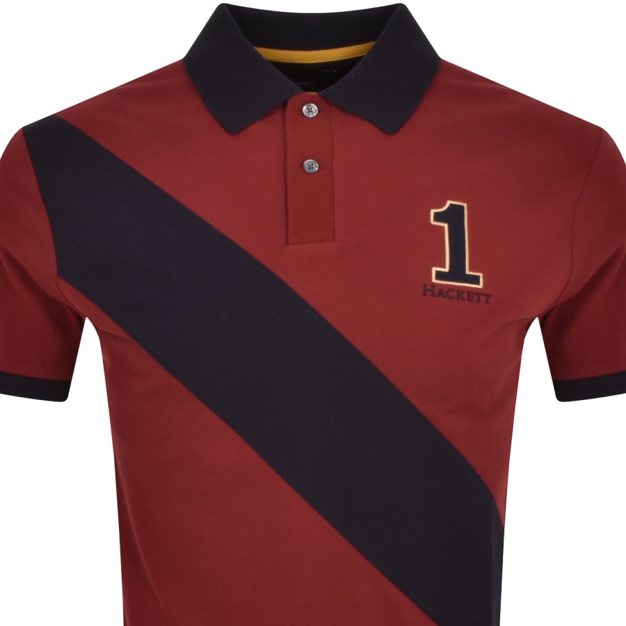 Hackett Heritage Nbr Sash Short Sleeve Polo Red XL Man
