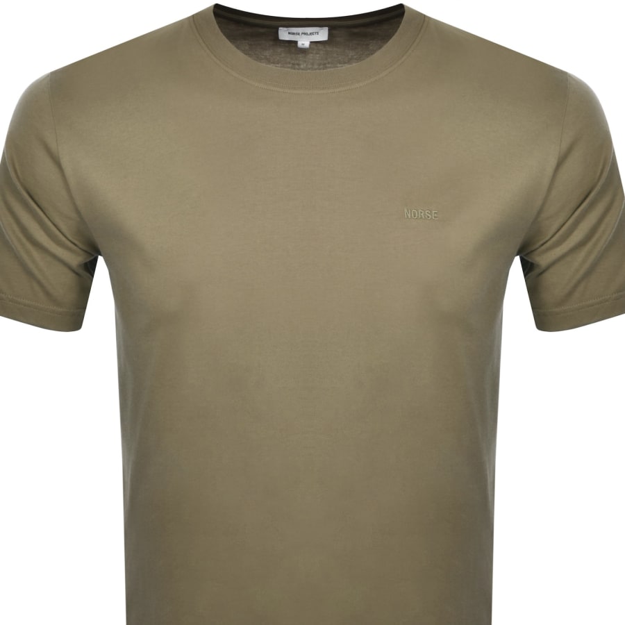 Image number 2 for Norse Projects Johannes Organic Logo T Shirt Green