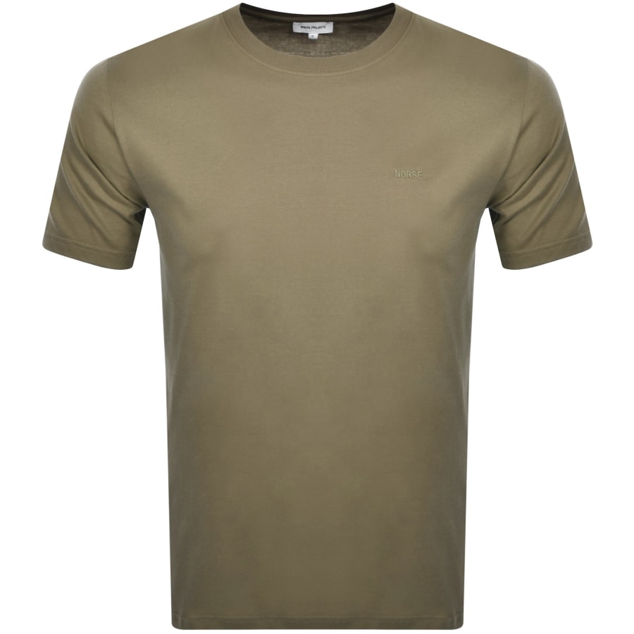 Image number 1 for Norse Projects Johannes Organic Logo T Shirt Green