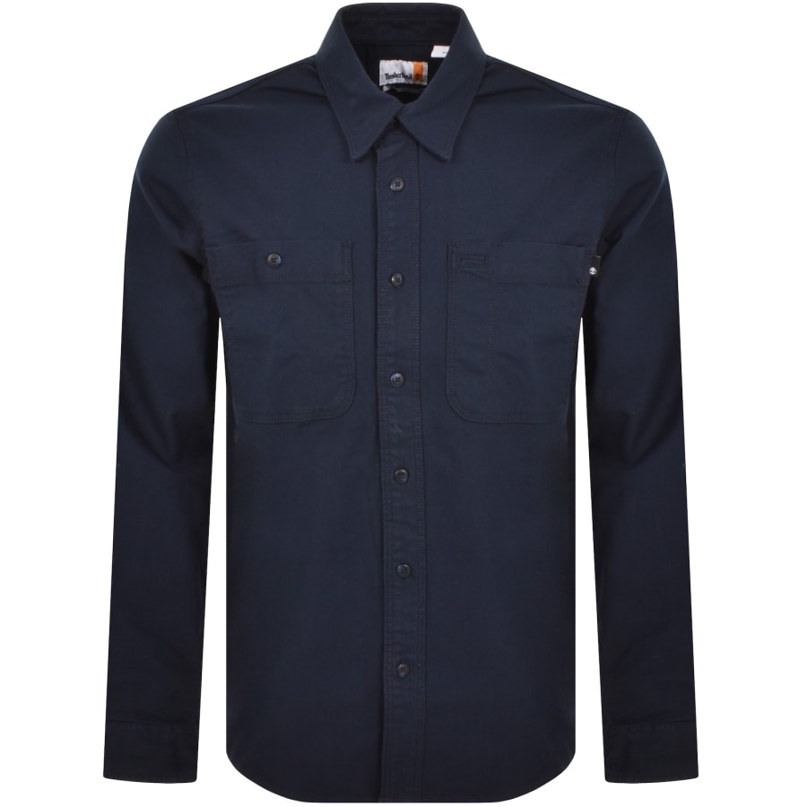 Image number 1 for Timberland Windham Twill Overshirt Jacket Navy
