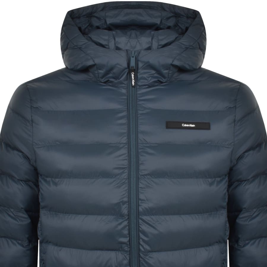 Calvin Klein Hooded Puffer Jacket Blue