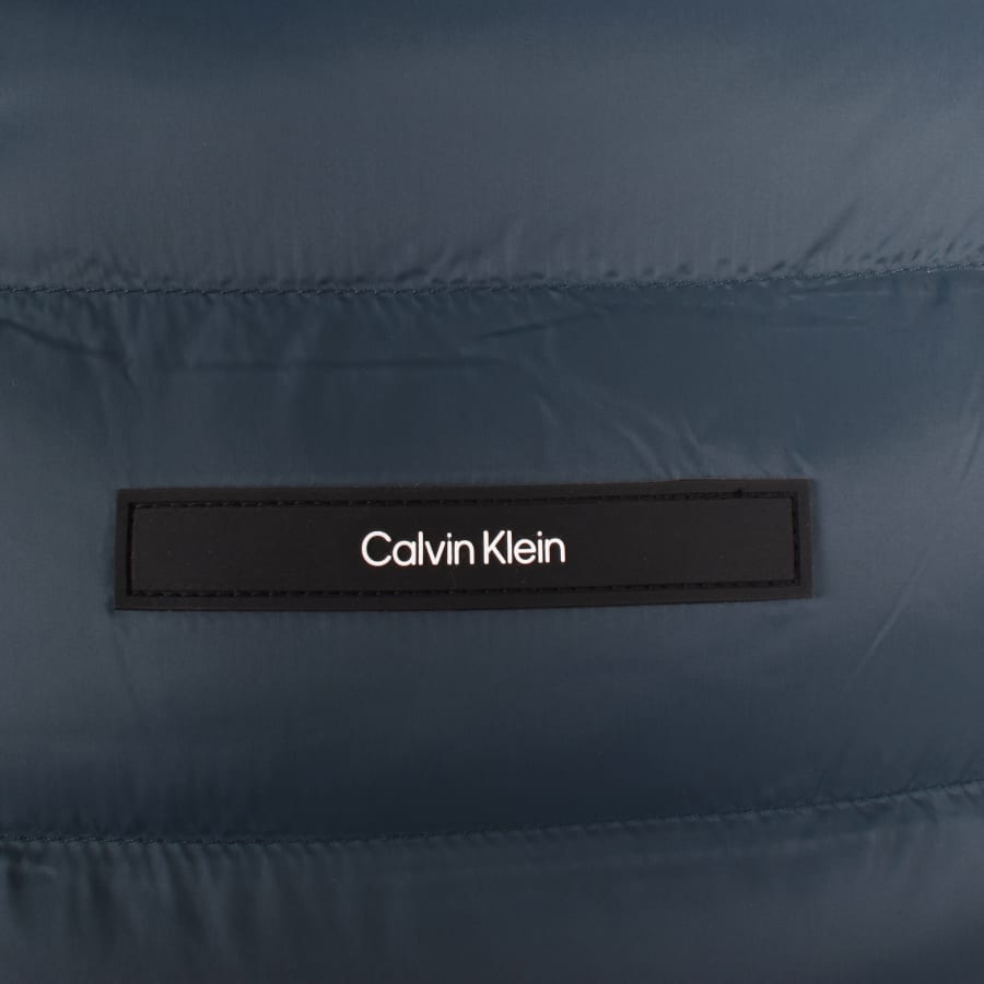 Image number 3 for Calvin Klein Hooded Puffer Jacket Blue