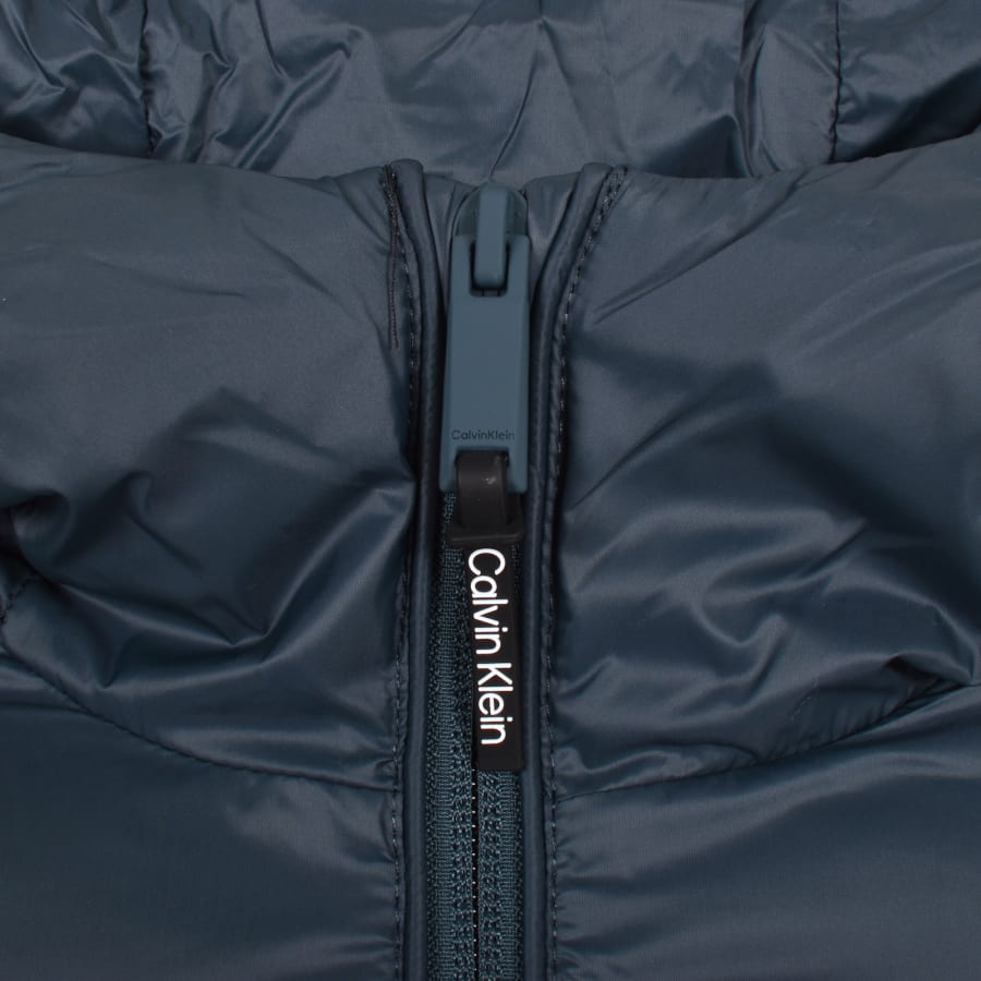 Image number 4 for Calvin Klein Hooded Puffer Jacket Blue