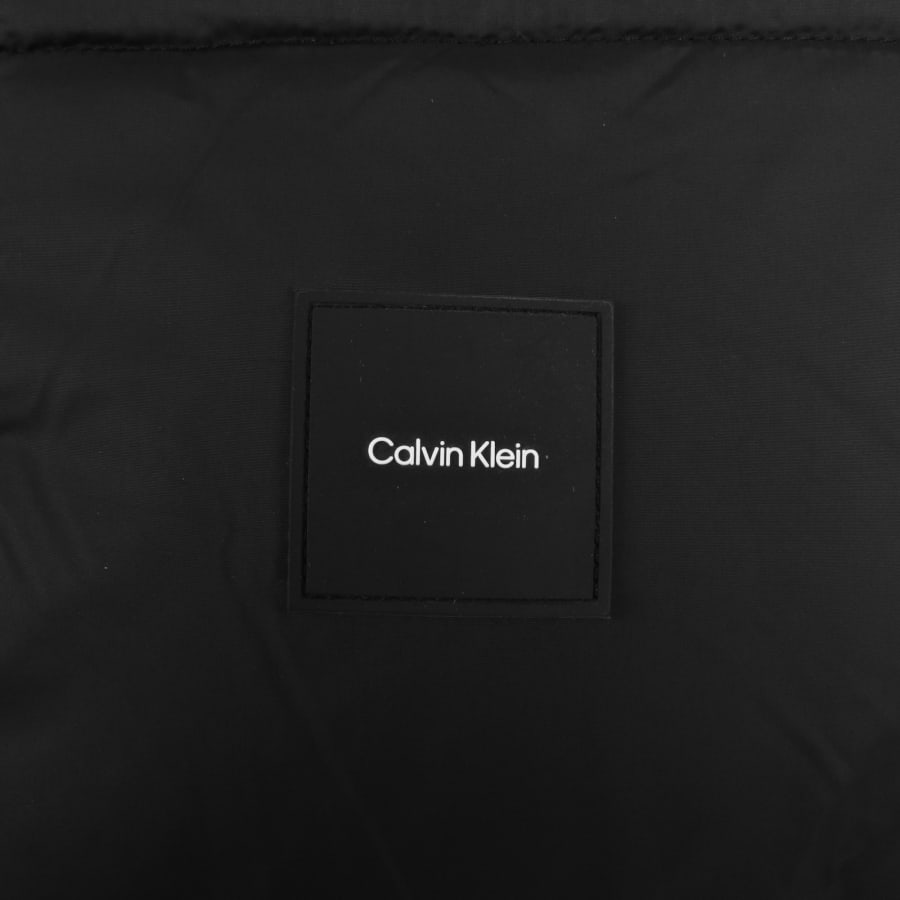 Image number 3 for Calvin Klein Long Hooded Puffer Jacket Black