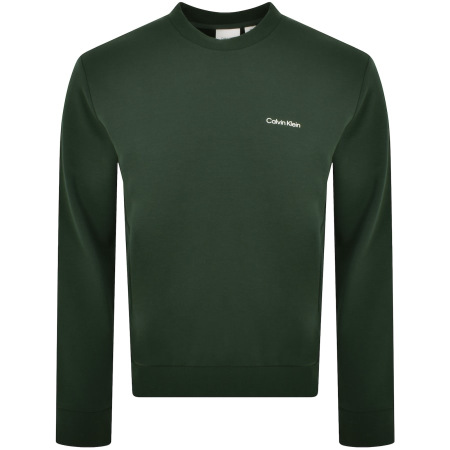 Image number 1 for Calvin Klein Micro Logo Repreve Sweatshirt Green