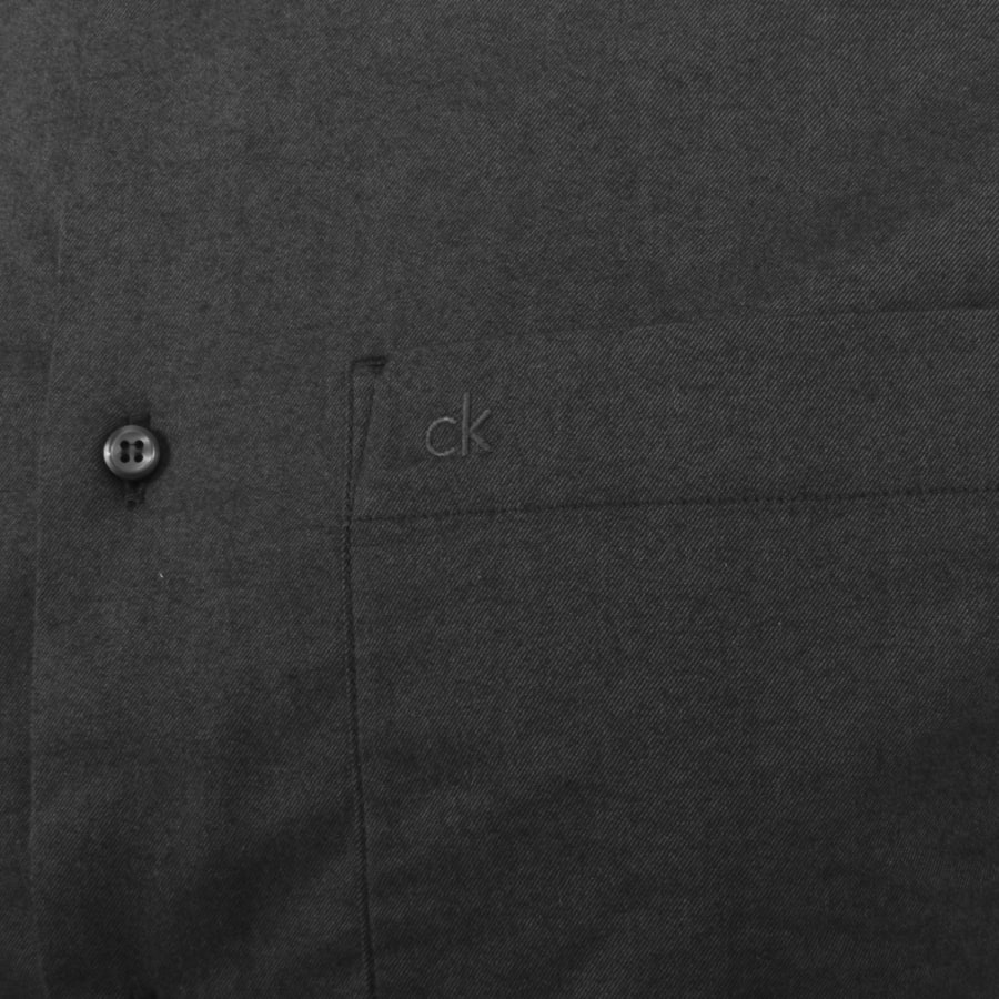 Image number 3 for Calvin Klein Regular Fit Flannel Shirt Grey