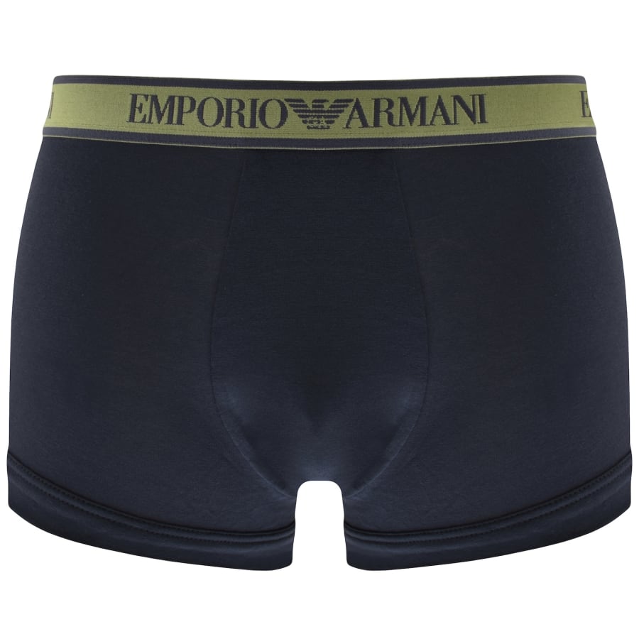Emporio Armani Bodywear Script Three Pack Cotton Jersey Boxer Trunks L