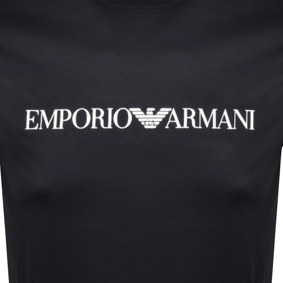 Emporio Armani Crew Neck Logo T Shirt Navy