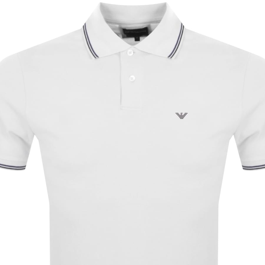 Emporio Armani Short Sleeved Polo T Shirt White