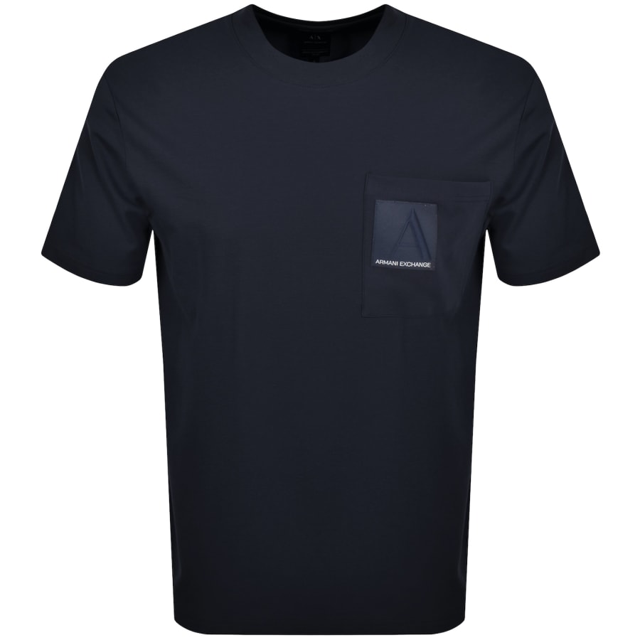Armani exchange crew neck logo t shirt black clearance