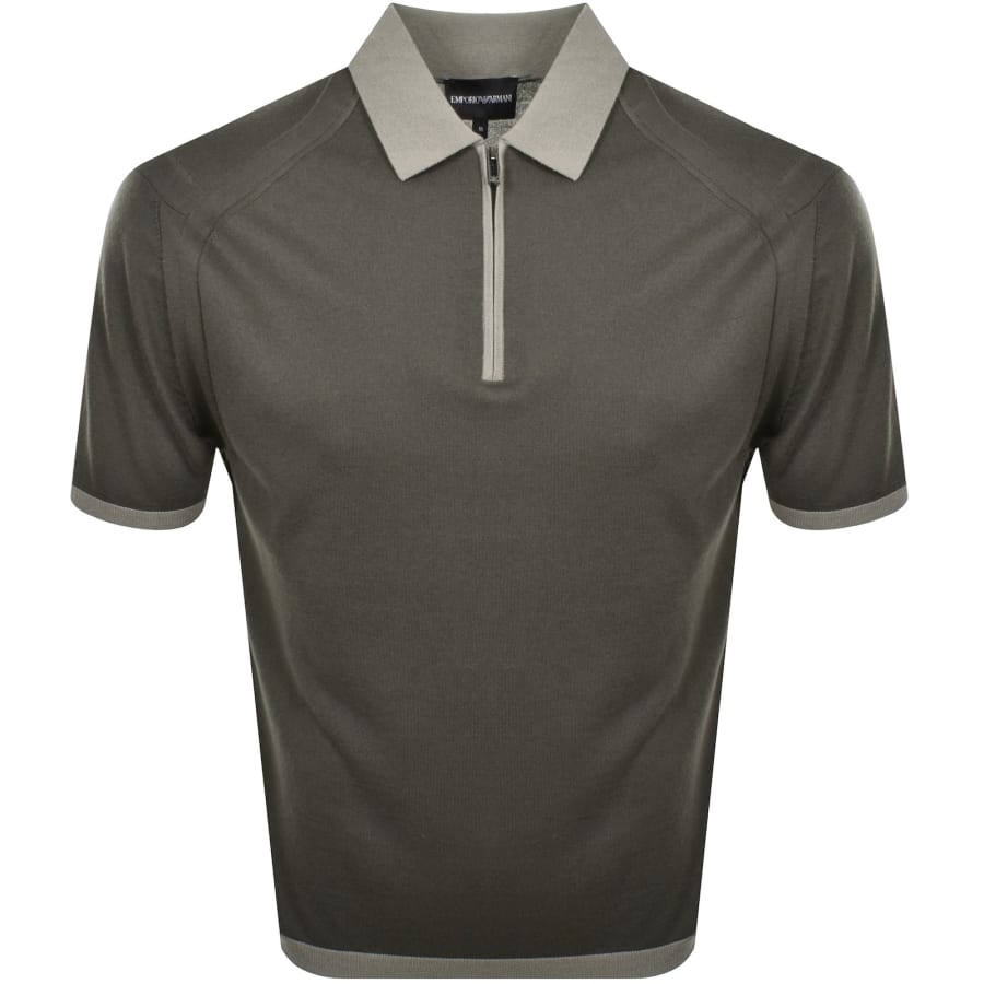 Emporio Armani Short Sleeve Polo Green