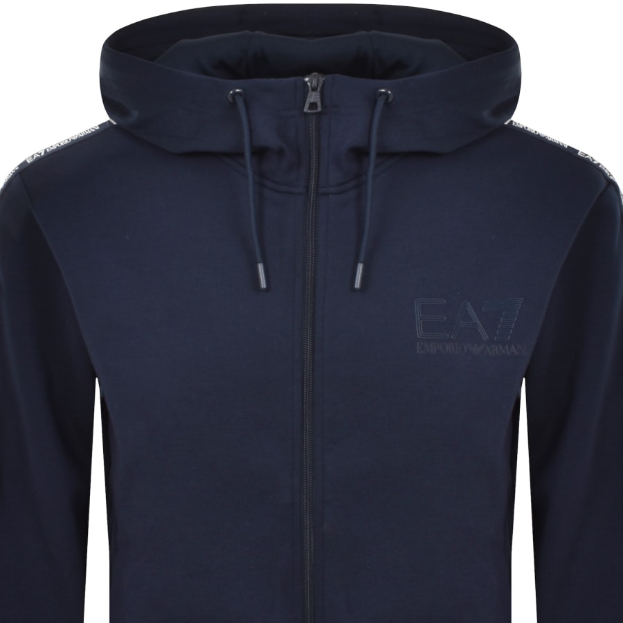 EA7 Emporio Armani Full Zip Logo Hoodie Navy male Large