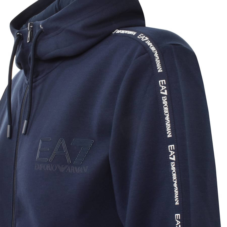 EA7 Emporio Armani Full Zip Logo Hoodie Navy male Large