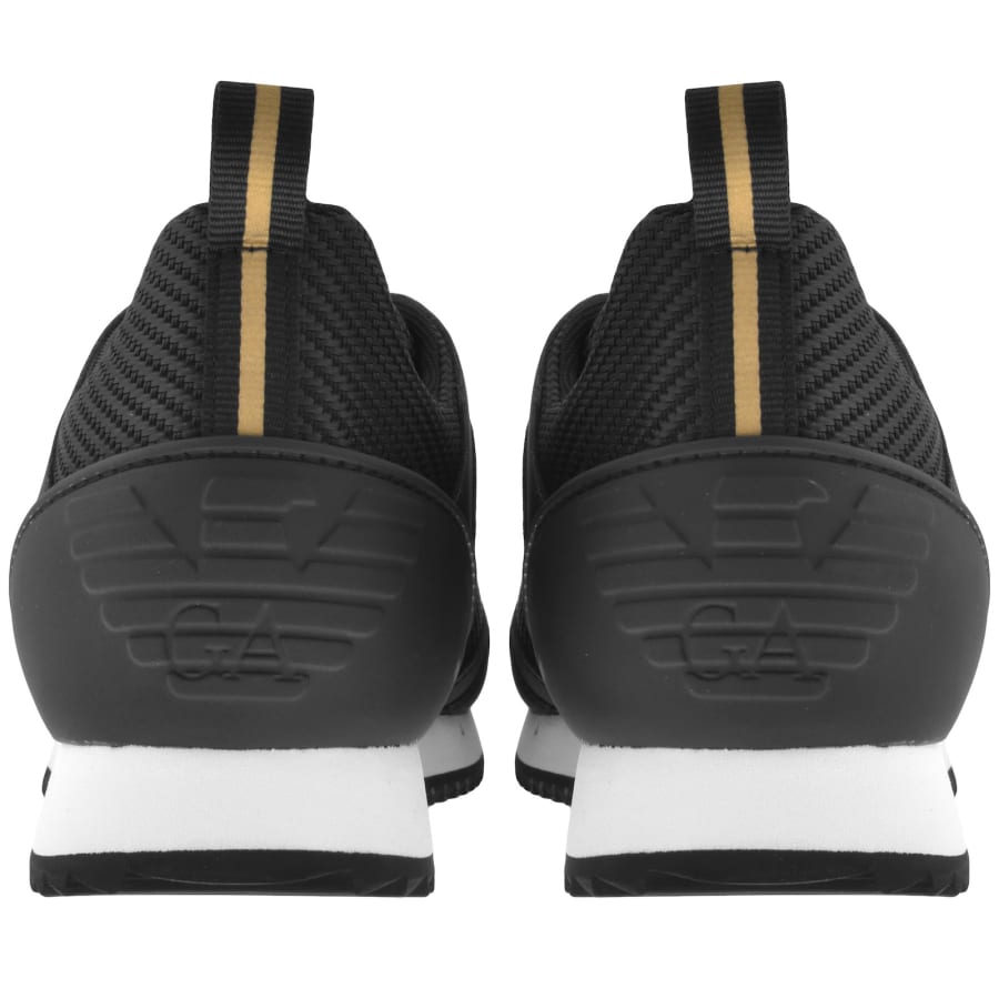 Ea7 emporio armani logo trainers black clearance