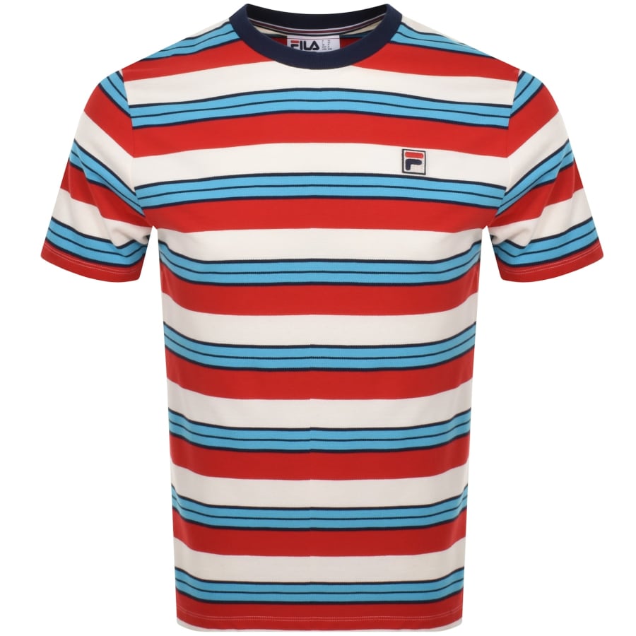 Fila Vintage Stripe T Shirt Navy Mainline Menswear Denmark