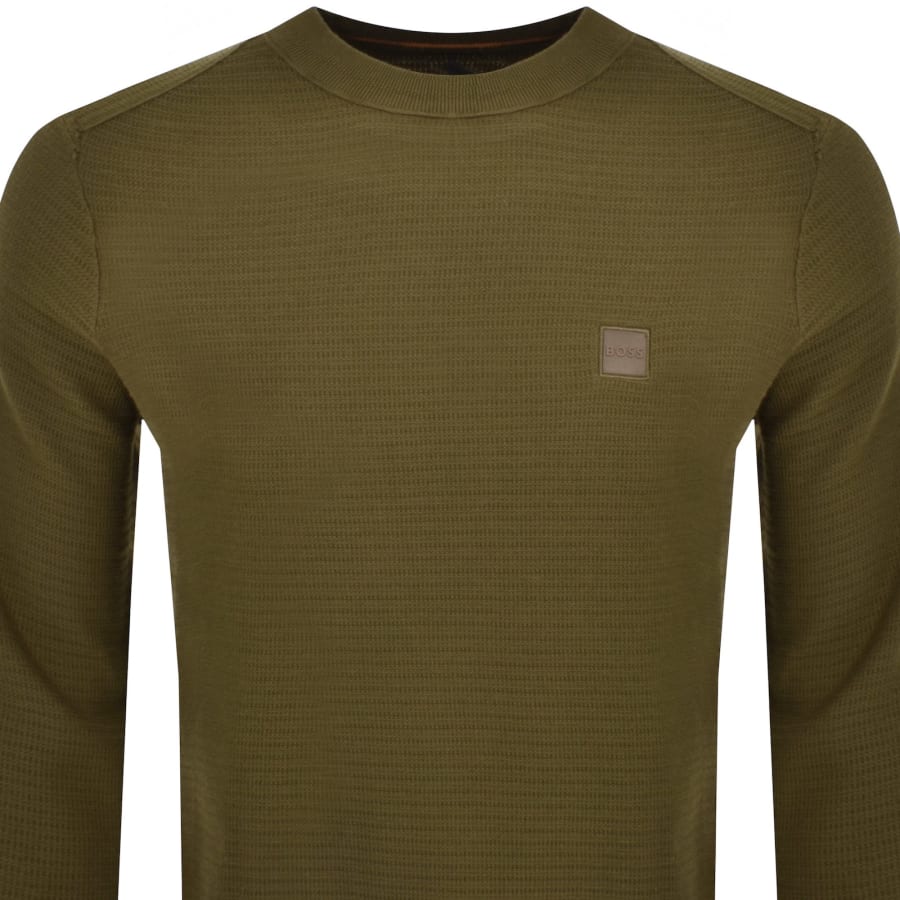 Image number 2 for BOSS Anion Knit Jumper Green