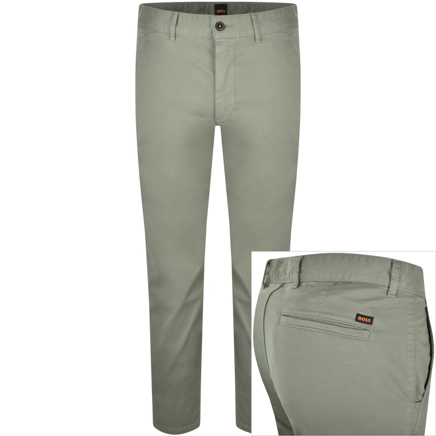 BOSS Chino Slim Fit Chinos Grey Mainline Menswear Denmark