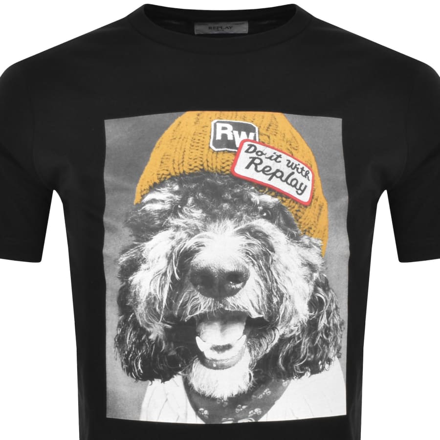 Image number 2 for Replay Graphic T Shirt Black