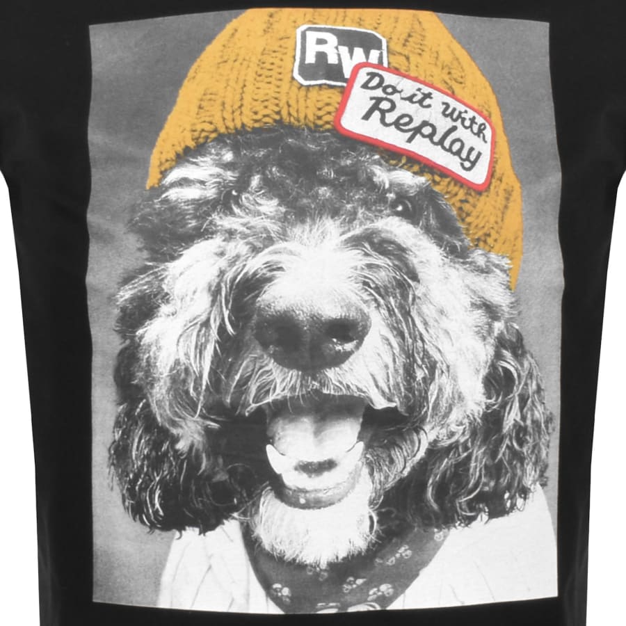 Image number 3 for Replay Graphic T Shirt Black