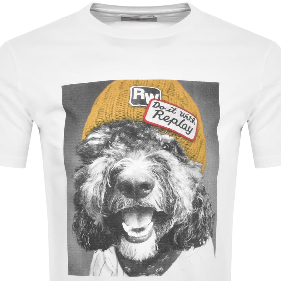 Image number 2 for Replay Graphic T Shirt White