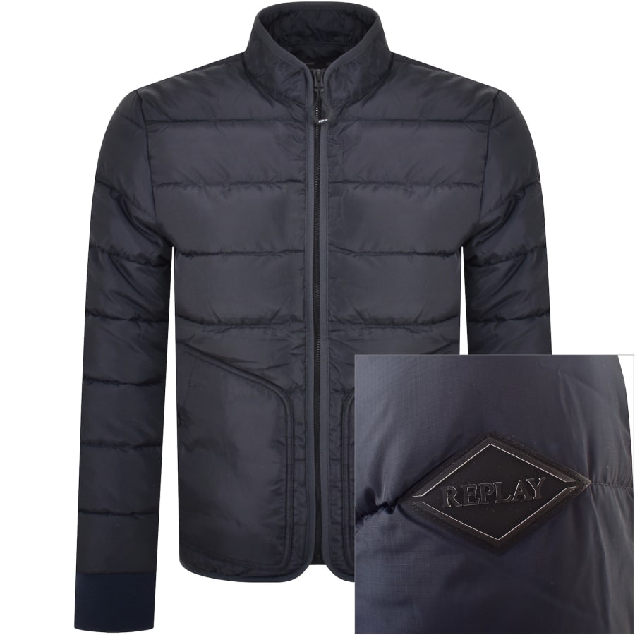 Image number 1 for Replay Padded Jacket Navy