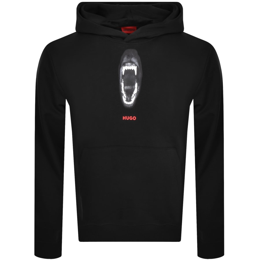 Image number 2 for HUGO Dartchon Hoodie Black