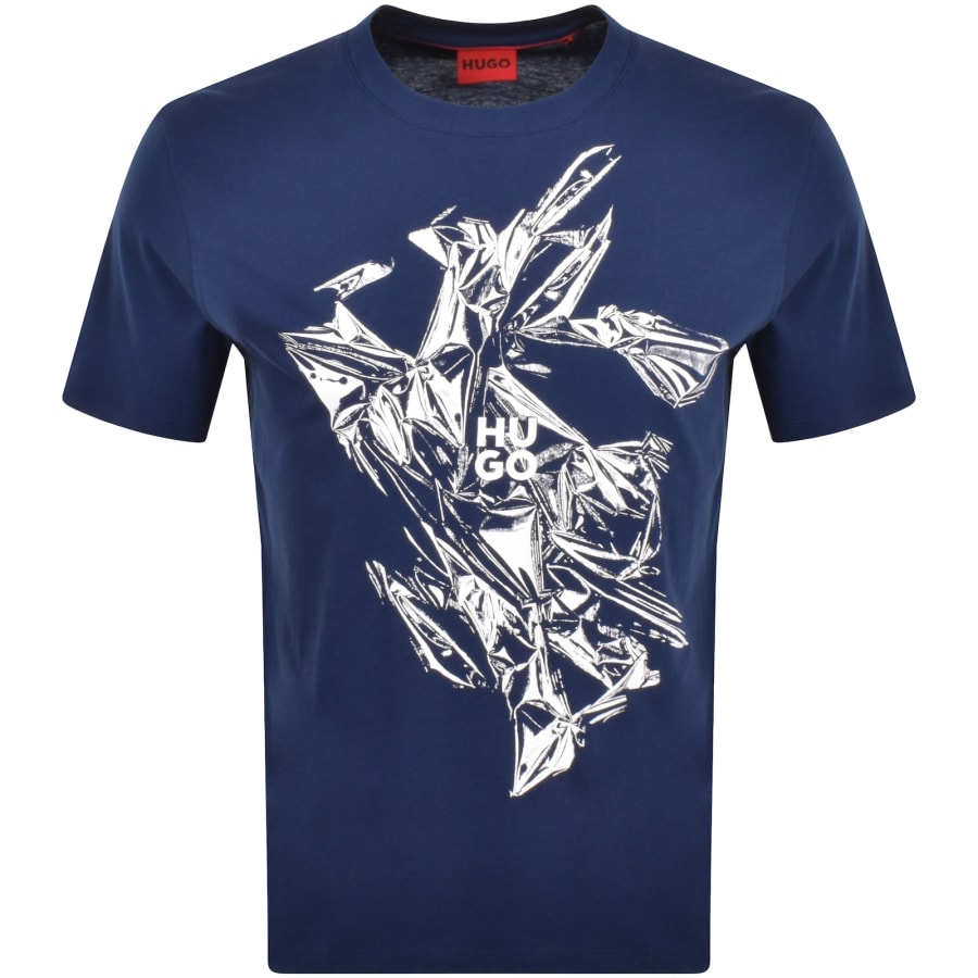 Image number 1 for HUGO Diakromio T Shirt Blue